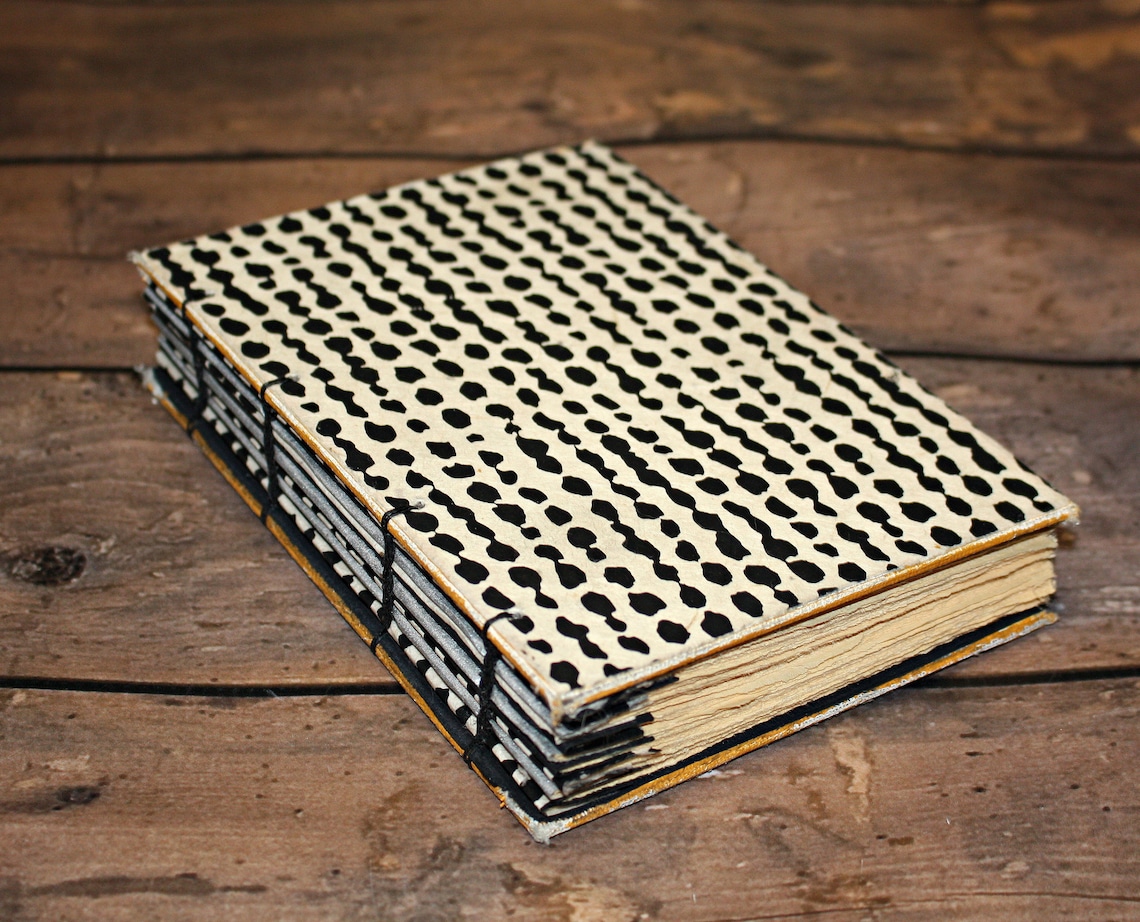 Ink Blots Journal, Black and White Book, Writers Gift, Ink Dot, Guest ...