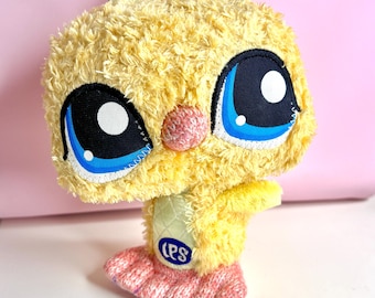 Peluche de pato de Littlest Pet Shop de Hasbro, juguetes de peluche vintage de colección.