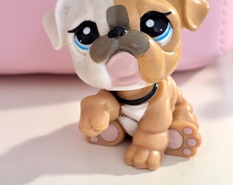 Figurine Littlest Pet Shop Chien Bouledogue #881 - Occasion - Collection