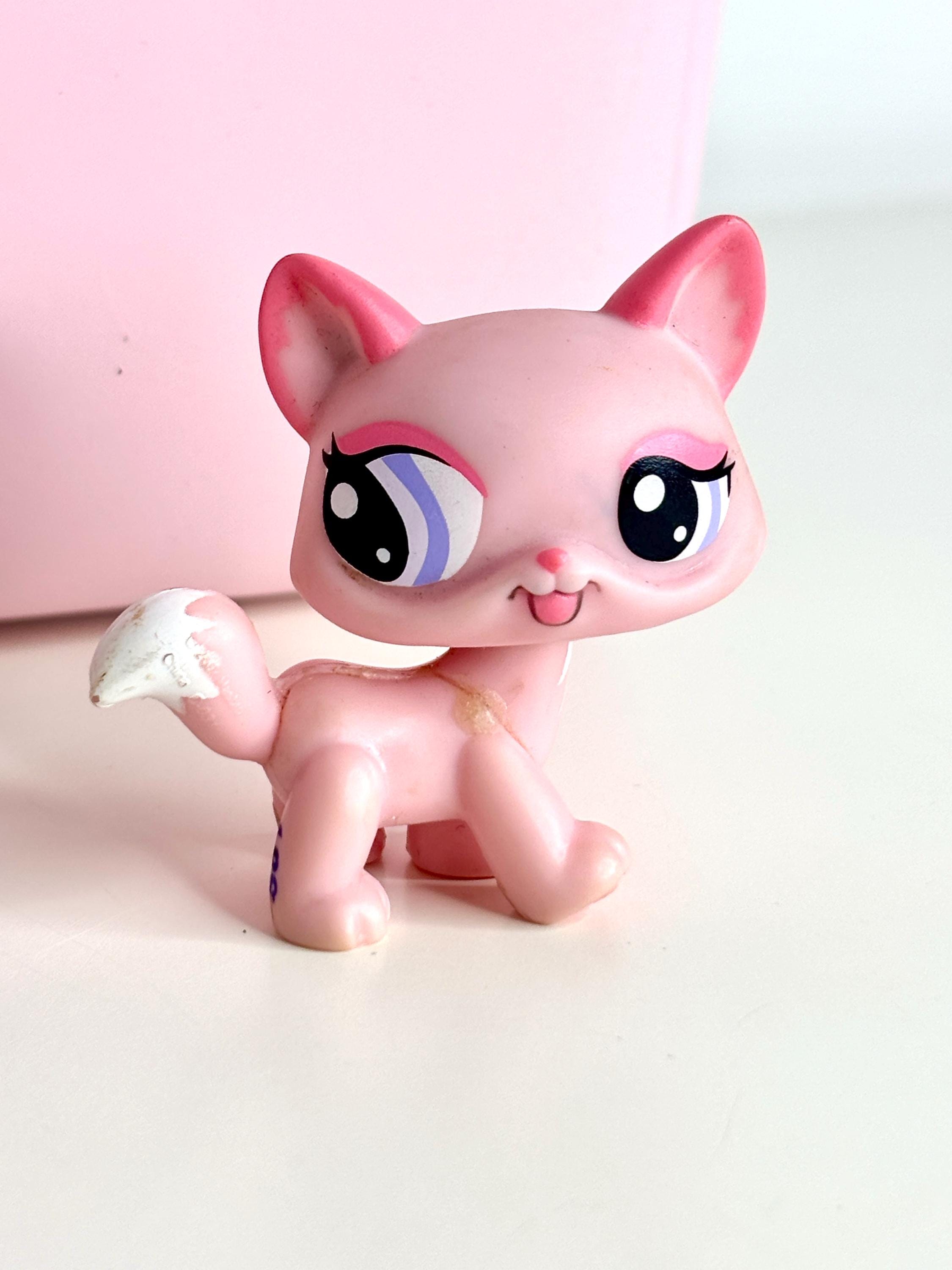 Walking Cat #1312 - Authentic Littlest Pet Shop - Hasbro LPS Pink