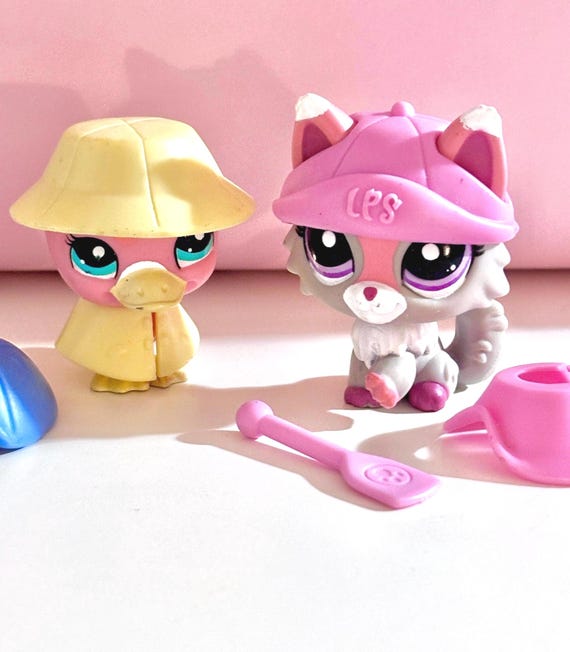 Littlest Pet Shop LPS Swim 'n Fish Cat Wolf 1921 Duck 1923