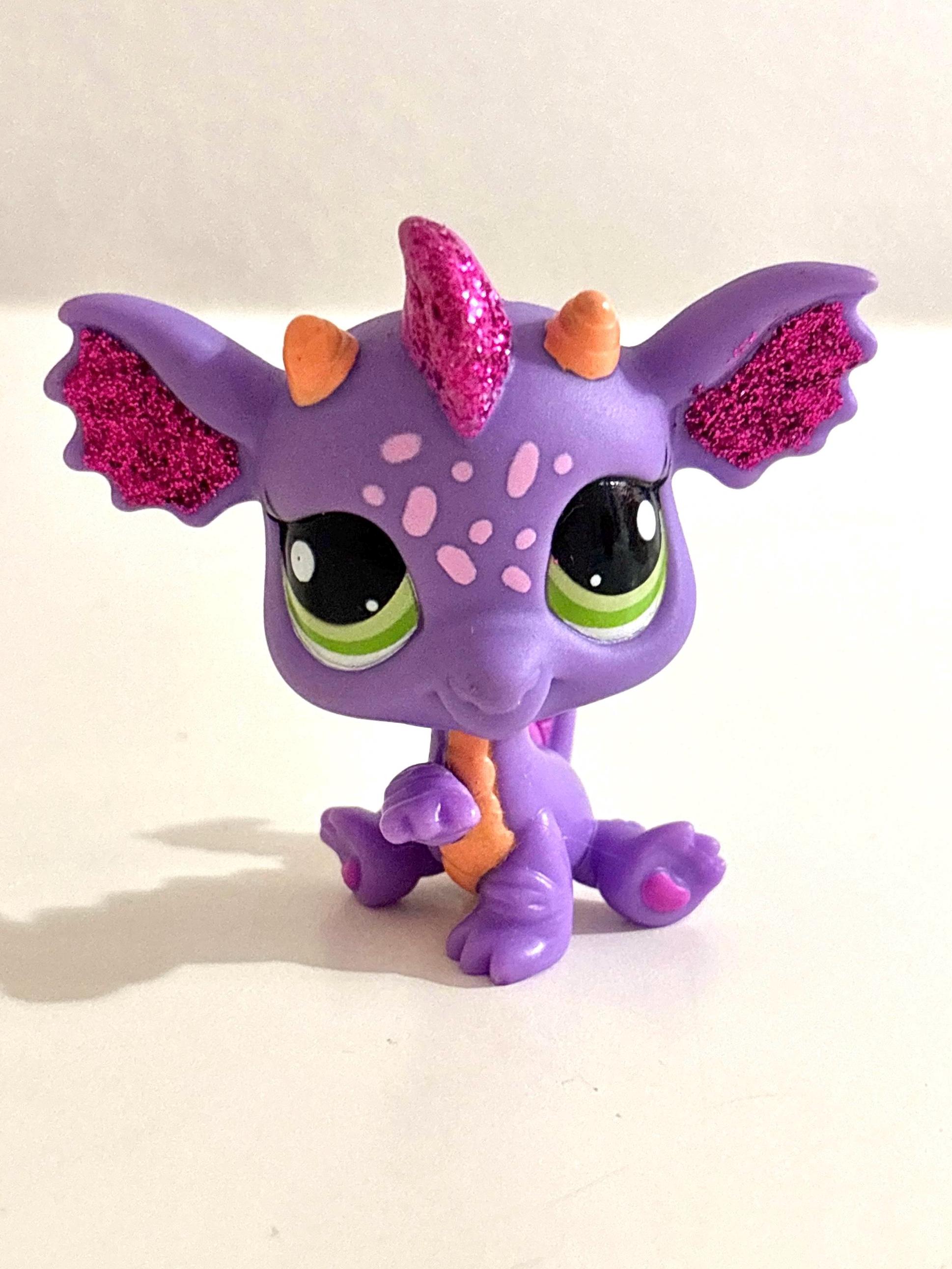 Littlest Pet Shop Purple Sparkle Dragon LPS #2660 Action Figure
