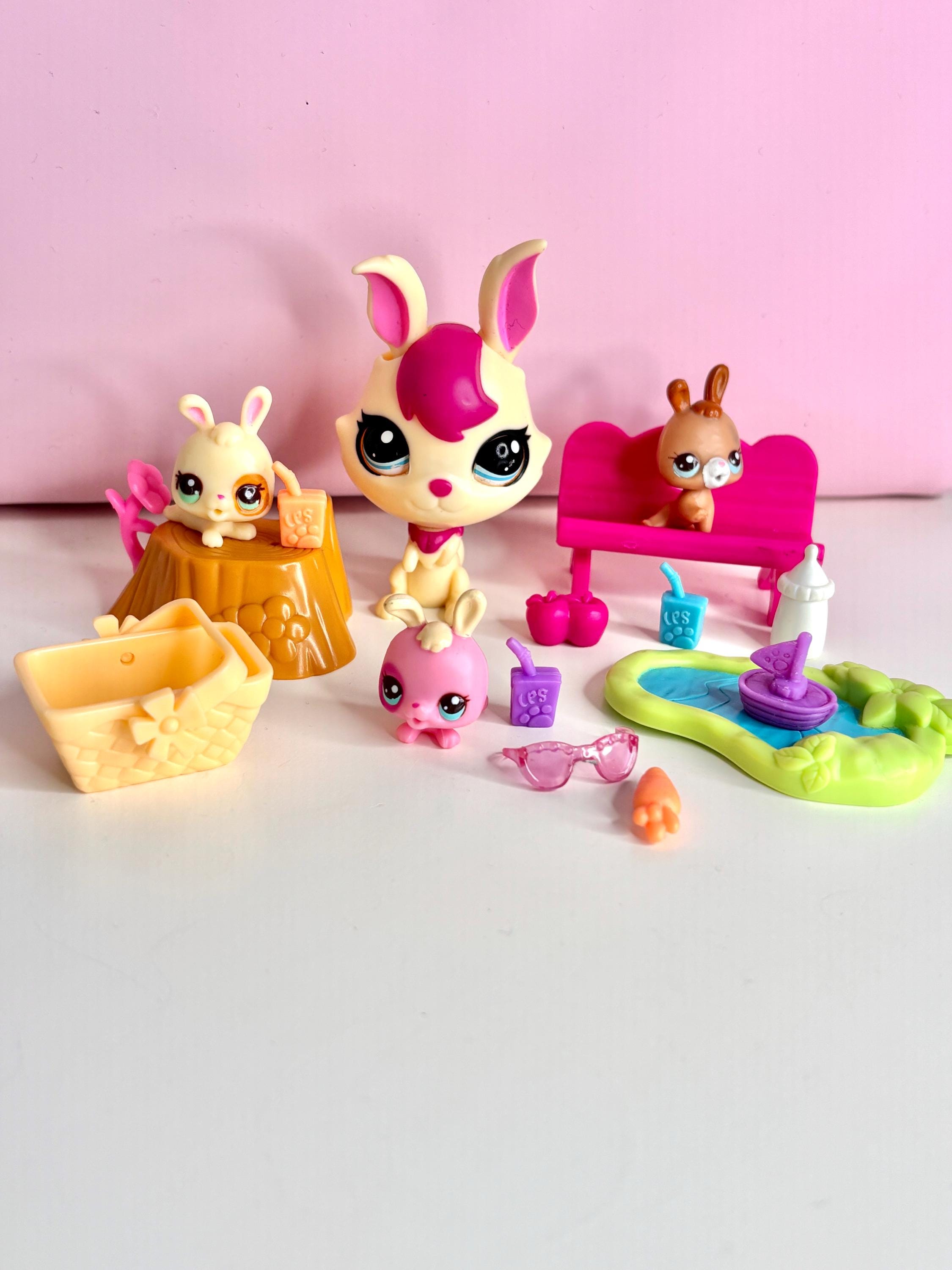 Littlest Pet Shop Magic Motion Mom & Baby Bunny Rabbit #3500 #3501