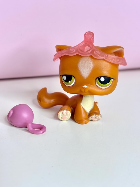 LPS Littlest Pet Shop #226 Orange Cat With Tiara Original and