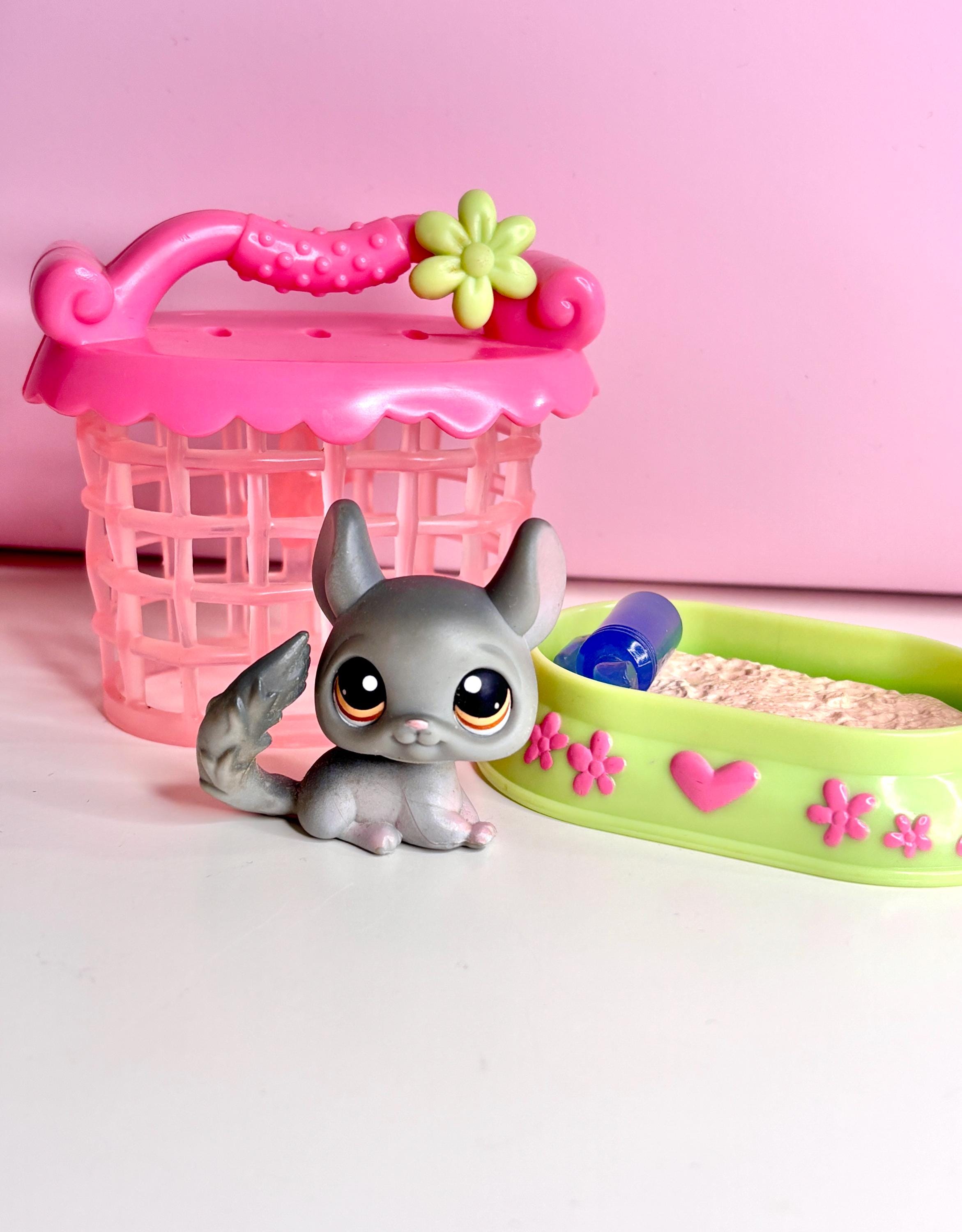 Littlest Pet Shop – Chinchilla With Hutch – Pets On The Go – Raro Giocattolo Collezionabile