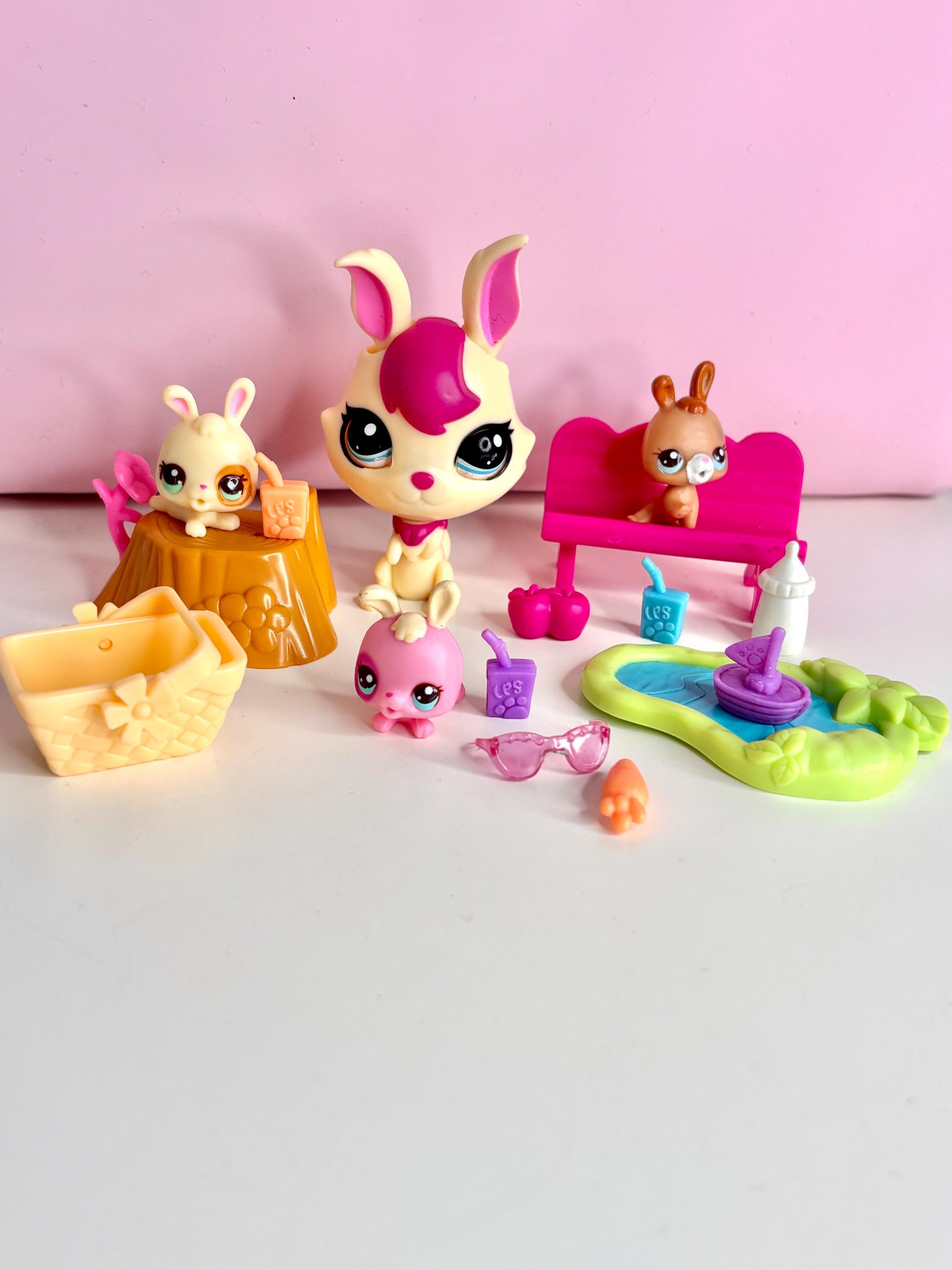 Littlest Pet Shop Magic Motion Mom & Baby Bunny Rabbit #3500 #3501