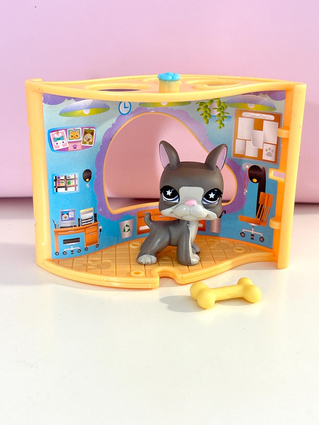 LPS Littlest Pet Shop #958 Boston Terrier With Pet Nook and Accessory ...