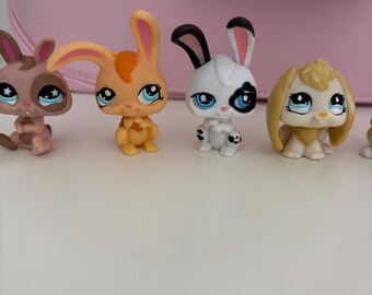 Littlest Pet Shop #3500-3503 – Lot De Lapins Authentiques HASBRO, Origineaux