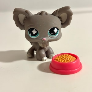 chihuahua 836 littlest pet shop grey dog authentic