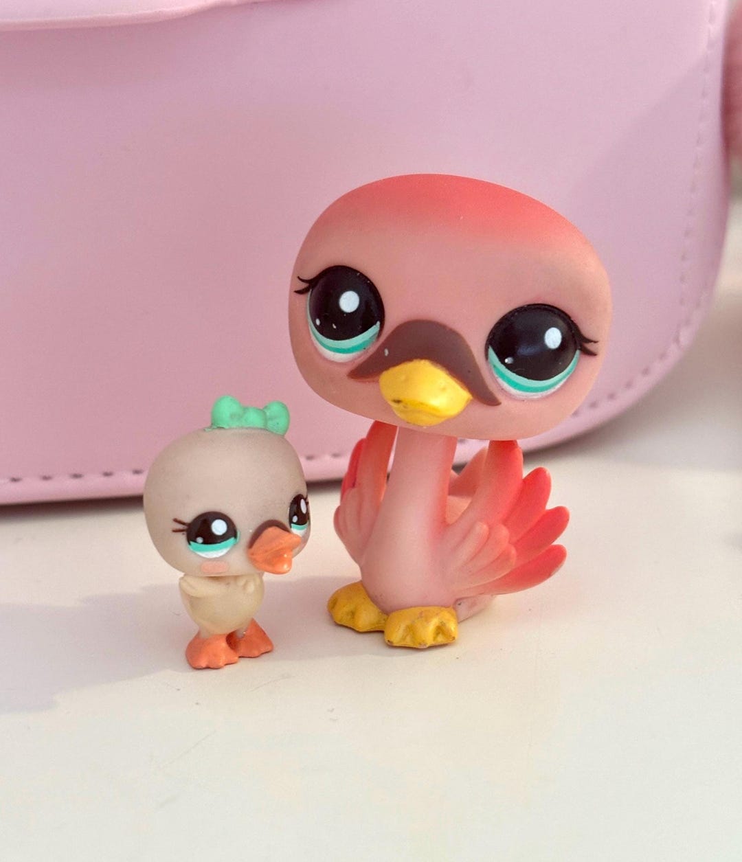 Figurine Littlest Pet Shop #1023 - Flamant Rose (oiseau) - Occasion