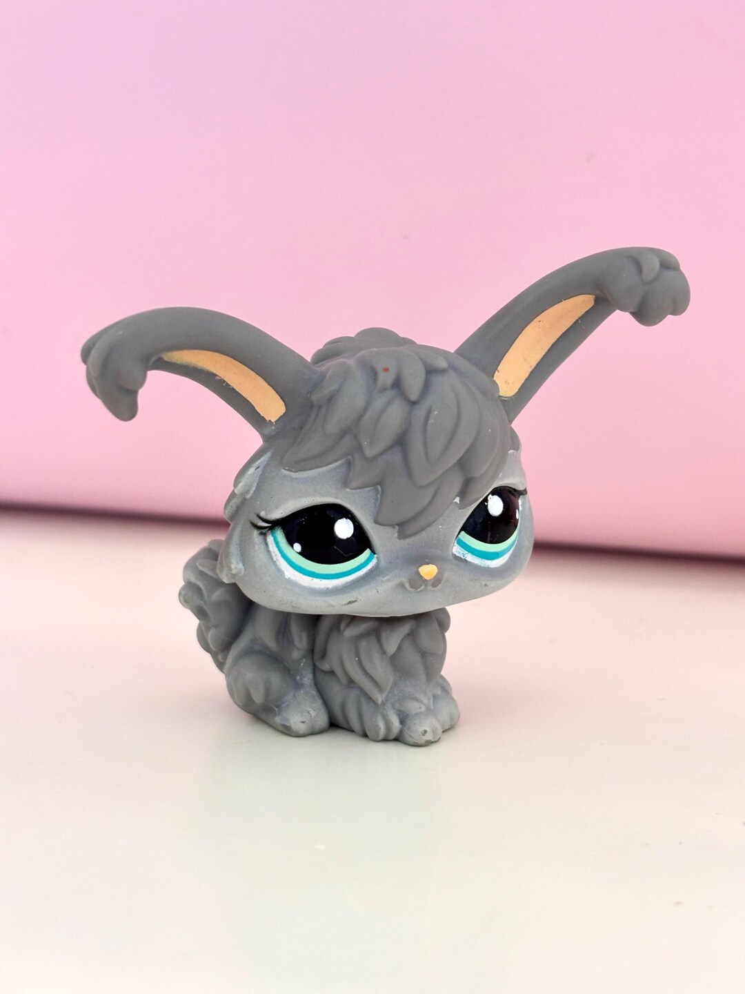 2007 Hasbro Littlest Pet Shop LPS #993 Gray Angora Bunny Rabbit Animal ...