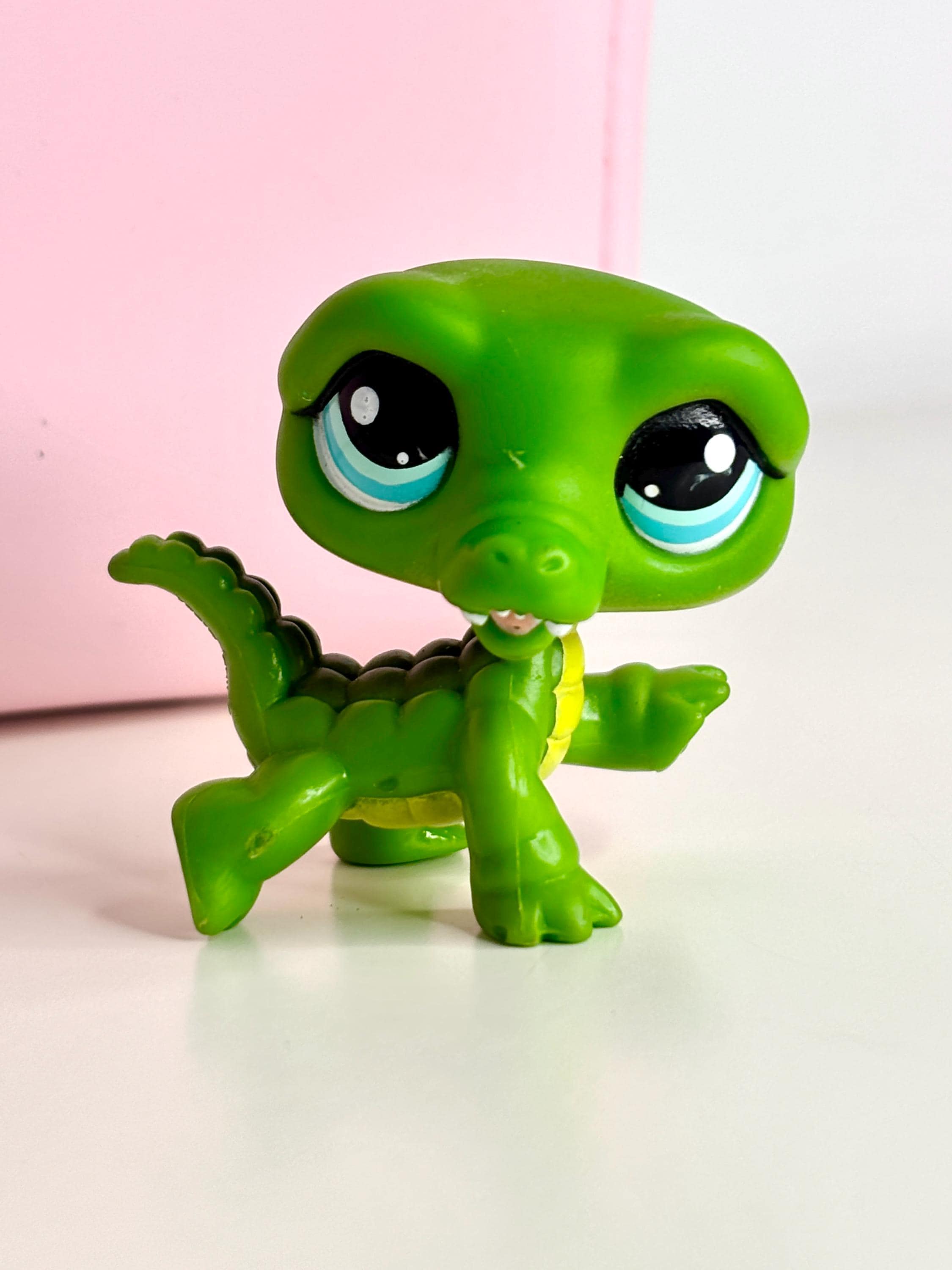 Ancien Crocodile Littlest Pet Shop Hasbro – Figurine Authentique Pour Collection