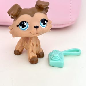 893 authentic collie dog blue eyes littlest pet shop