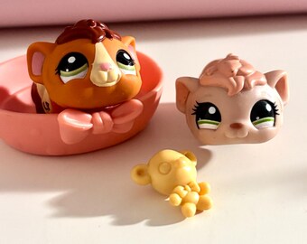Conejillos de indias littlest pet shop con accesorios auténticos