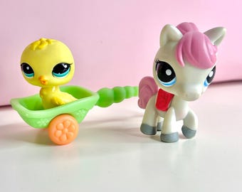 Littlest Pet Shop Horse & Chick #1096 #1097 - Walmart Exclusive LPS
