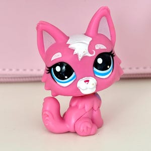 3561 Wolf Cat Pink Authentic lps littlest pet shop