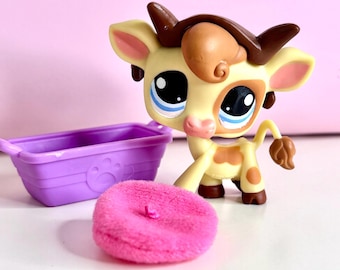 Figurine Littlest Pet Shop HASBRO - Vache N°2236 - Authentique - Occasion