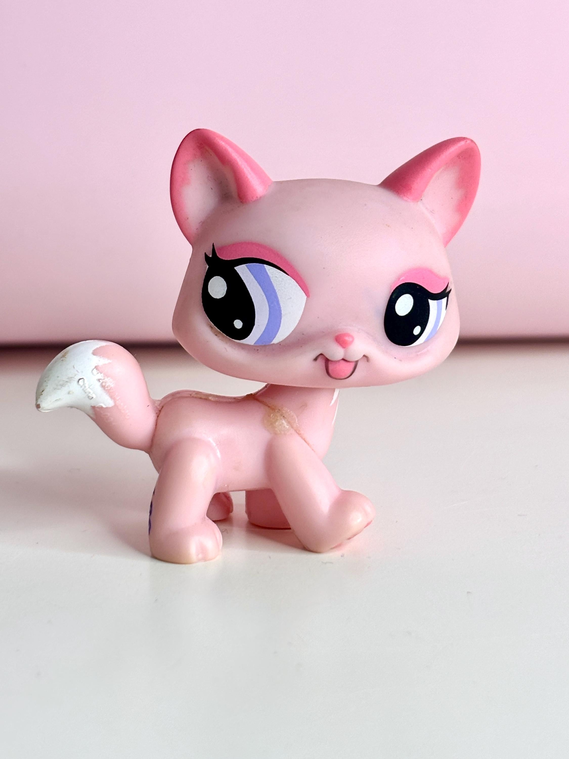 Walking Cat #1312 - Authentic Littlest Pet Shop - Hasbro LPS Pink