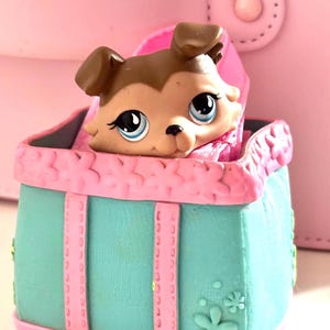 Littlest pet shop authentic LPS Dog Collie Dog Rare #893 original hasbro