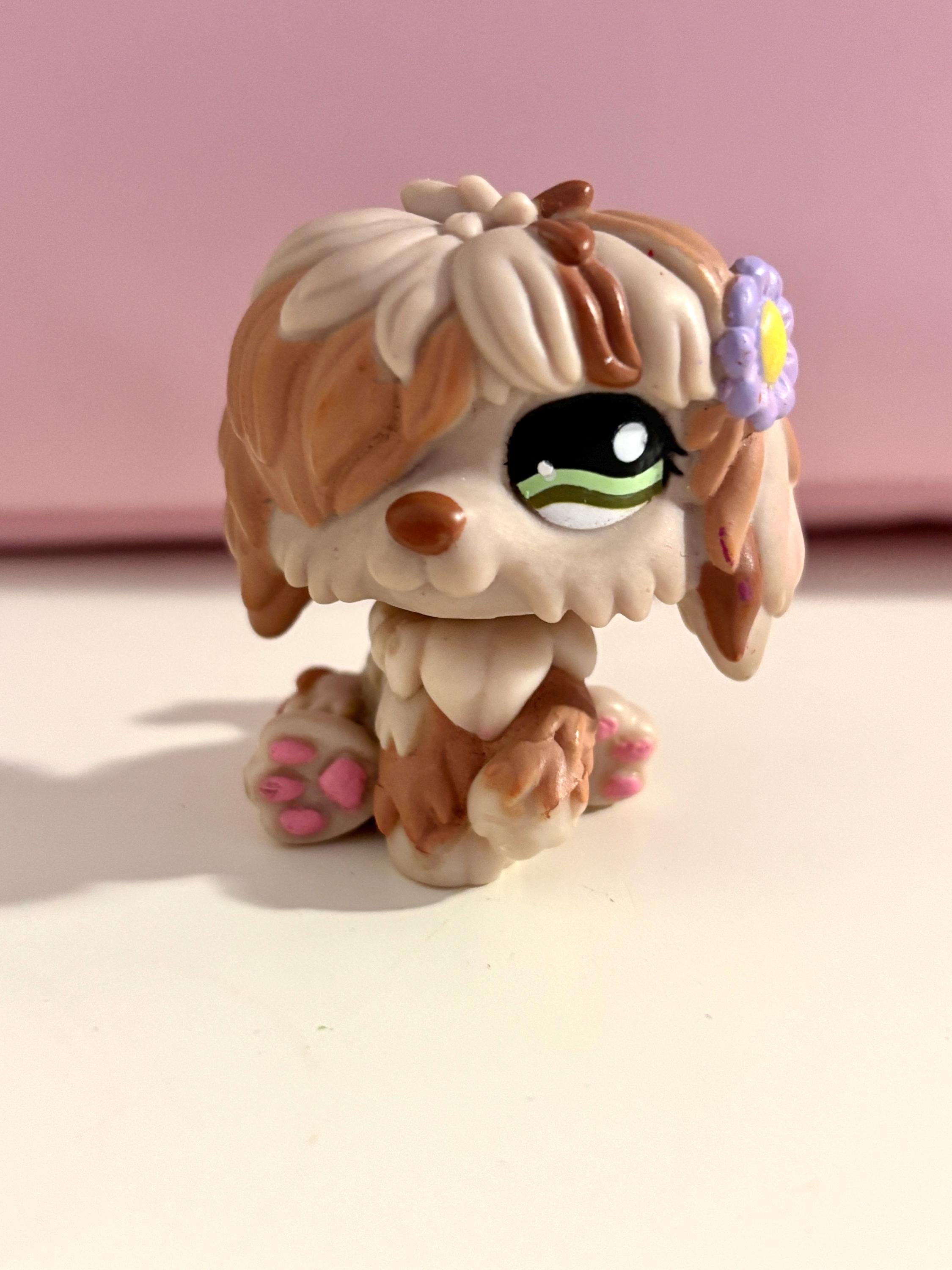 1105 Sheep Dog With Lilac Flower Hair Accessory Littlest Pet Shop