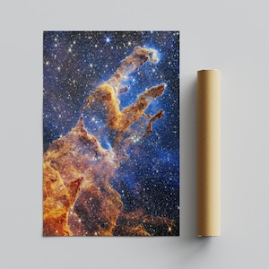 Weltraum Kunst Poster, NASA Wand Kunst Druck, James Webb Teleskop Bild, Säulen Der Schöpfung, Home Decor