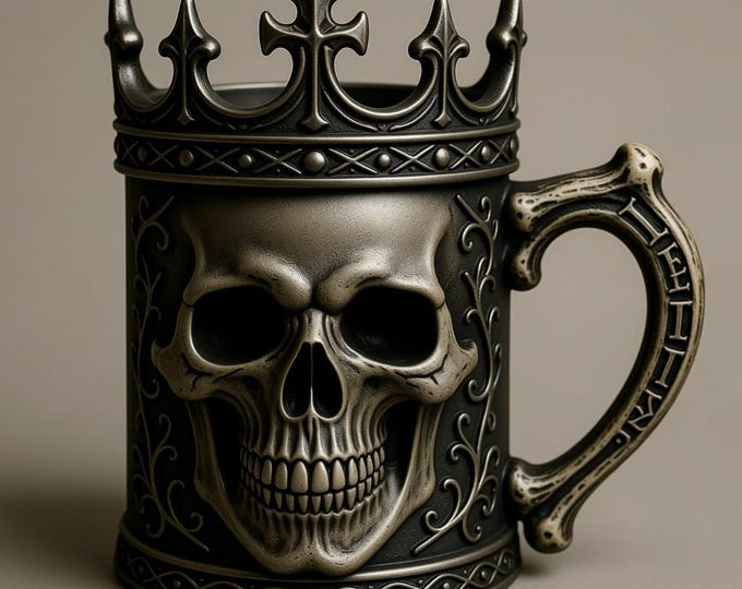 Skeleton Mug STL File: 3D Printing Digital Download