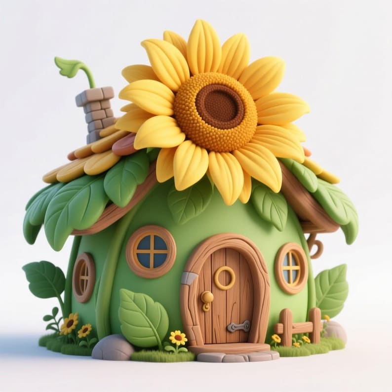 Sunflower Fairy House STL: 3D Printable Cottage (digital Download) - Etsy