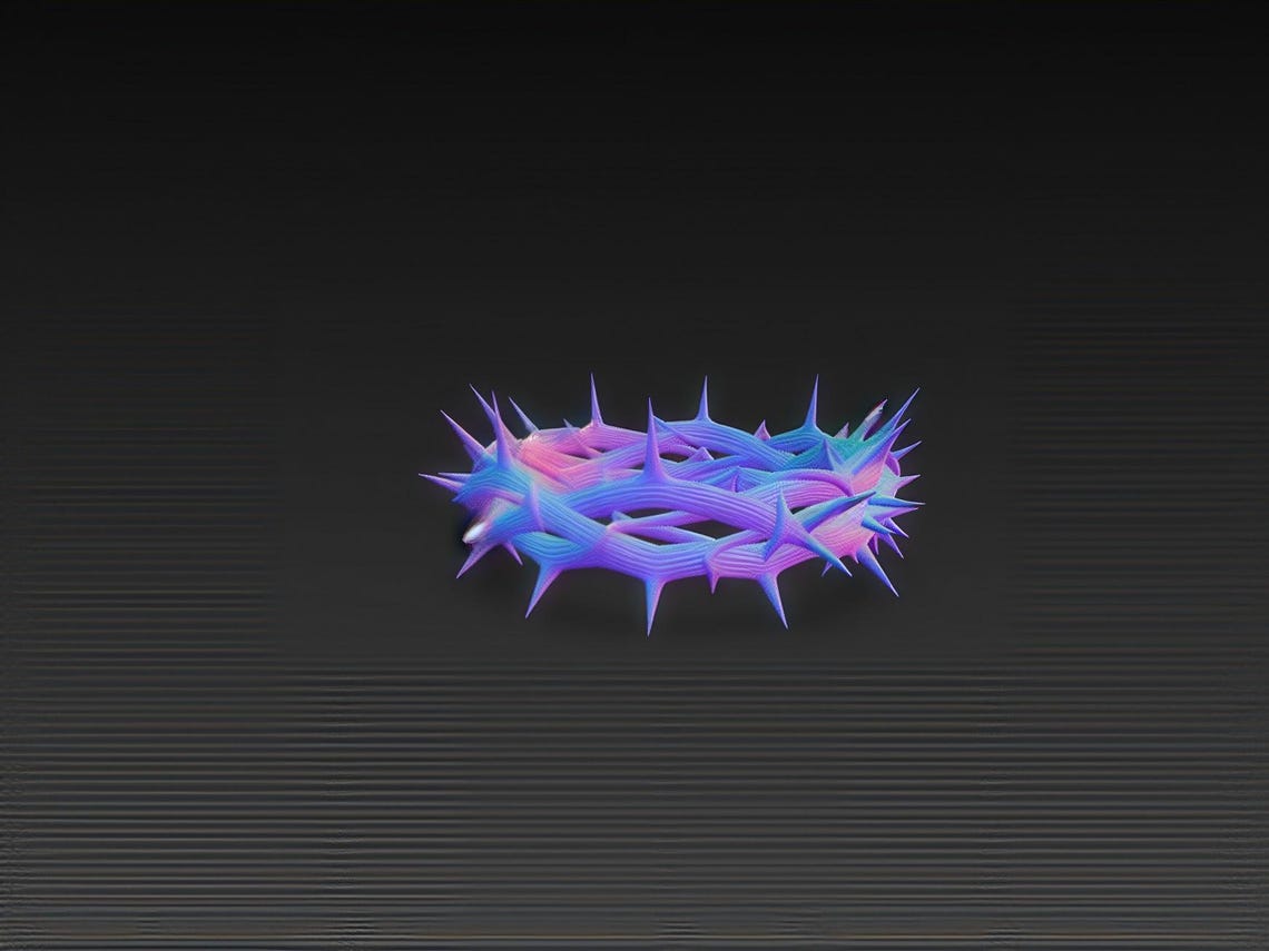 3D Printable Crown of Thorns Religious, Gothic Cosplay STL (digital