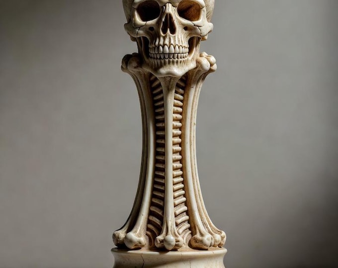 Skull Chess Piece STL File – Gothic Skeleton Chess 3D Print Model
