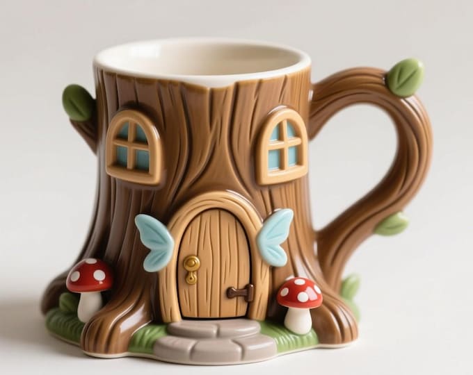 Tree Mug 3D Model – Detailed STL File for 3D Printers (Digital Download)