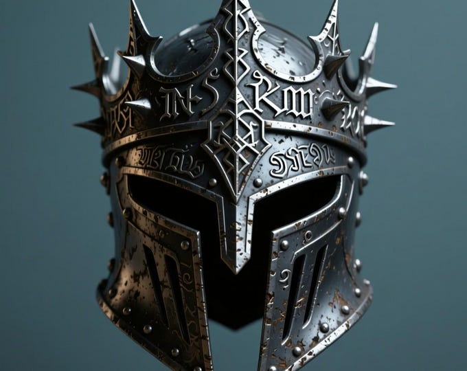 Medieval Knight Helmet 3D Model STL File for 3D Printing, Fantasy Cosplay Accessory, High-Detail