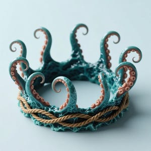 Corona de tentáculo de pulpo STL: accesorio náutico para cosplay imprimible en 3D (descarga digital)