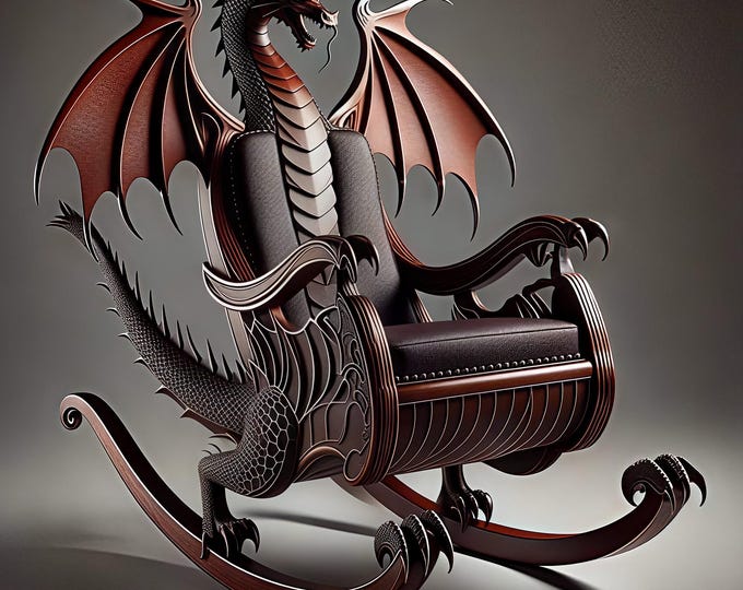 modern dragon chair 3D Model STL file for 3D printing