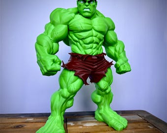 Gamma Giant Superhero Statue, Green Rage Monster Figure, Comic Inspired Decor, 3D Printed Collectible Sculpture