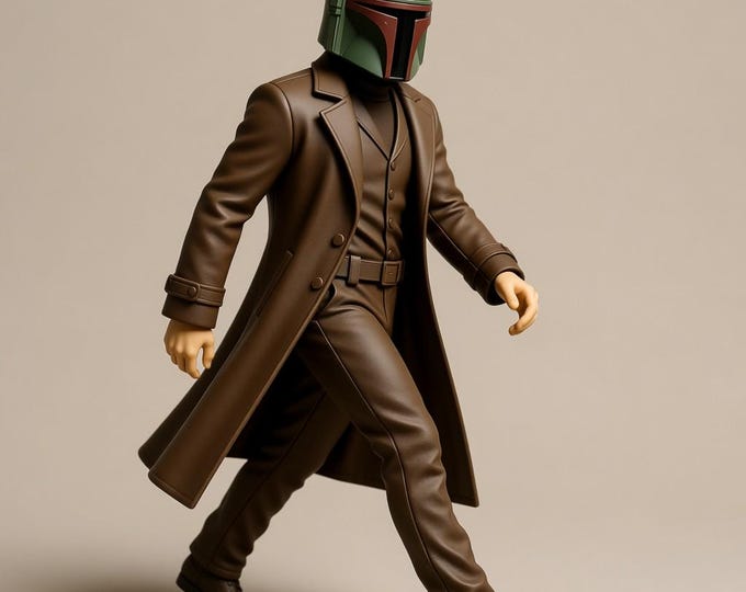 Walking Sci-Fi Warrior STL | 3D Printable Male Figurine | Digital Download Model