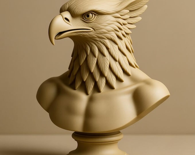 eagle bust 3D Model STL file for 3D printing