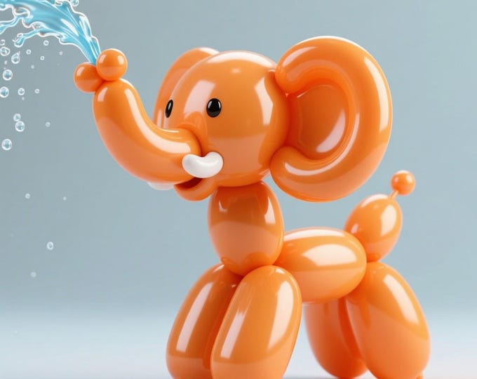 Balloon Elephant 3D Print Model: Party Decor STL File (Digital Download)