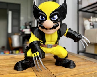 Figura do Herói Garra, Personagem de Ação com Terno Amarelo, Estatueta em Estilo de Quadrinhos Impressa em 3D, Decoração de Mesa Dinâmica e Colecionável