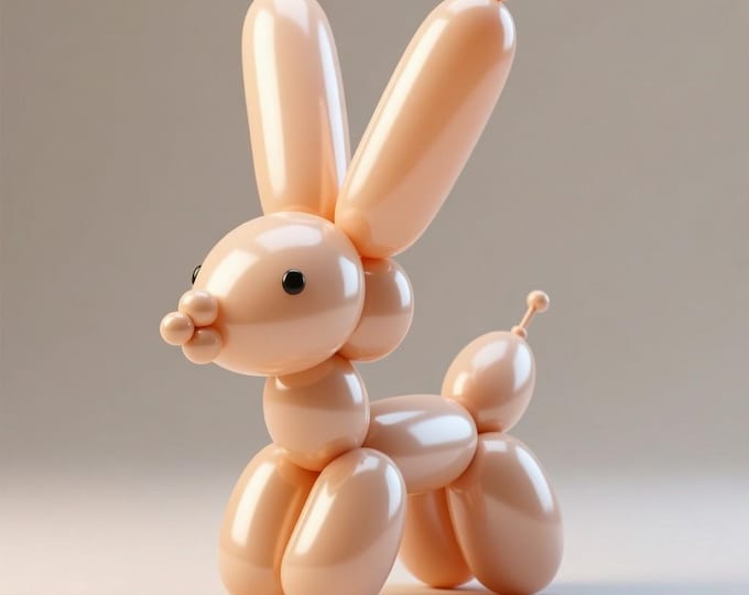 Balloon Bunny STL | 3D Print Model, Party Decor (Digital File)