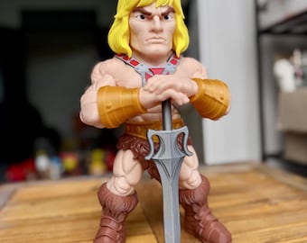 Figura de Guerreiro Bárbaro com Espada, Estatueta de Herói Musculoso de Fantasia, Personagem de Ação Impresso em 3D, Item Colecionável Épico para Decoração de Mesa