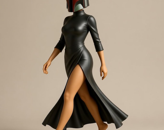 Futuristic Warrior Woman STL | 3D Printable Sci-Fi Female Figurine | Digital Download File