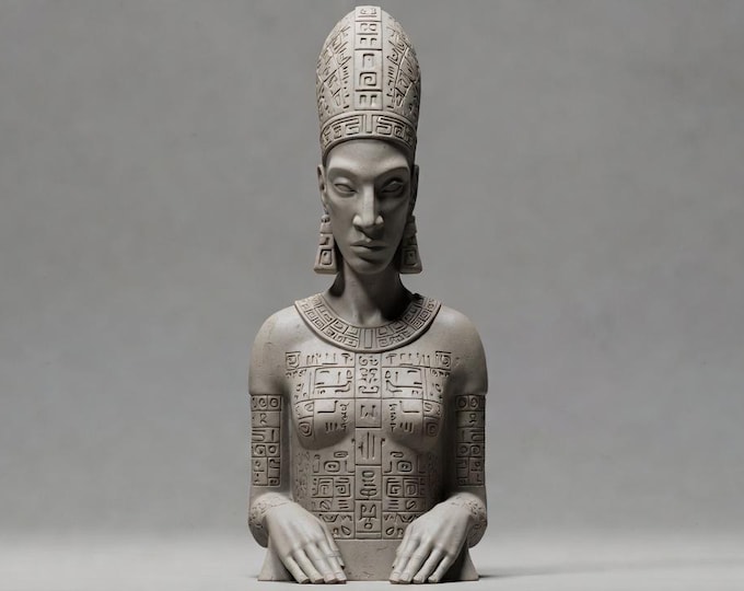 Ancient Priestess Bust STL File – Mythology Statue 3D Print Model