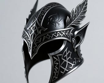 Archivo STL de casco de guerrero elfo: armadura nórdica personalizada imprimible en 3D