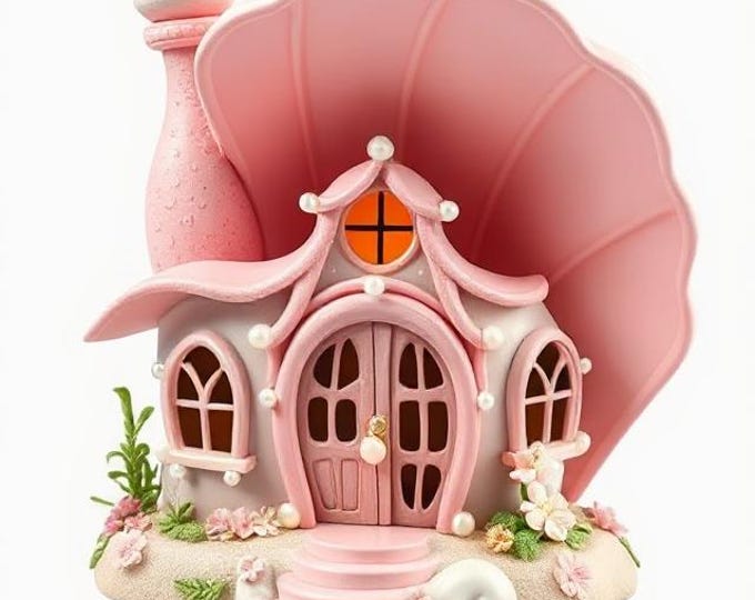 Seashell Fairy House 3D Model – STL File (Digital Download