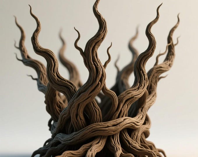 Twisted Roots STL File: Gothic Decor 3D Printable Model (Digital Download)