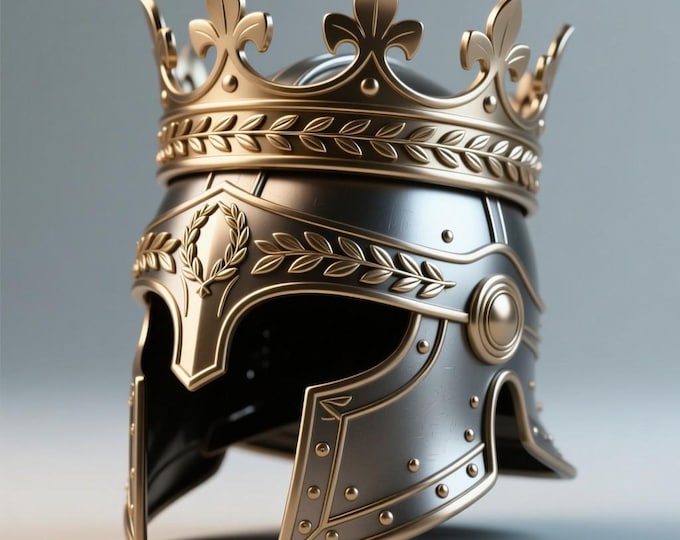 Imperial Crown Helmet STL: 3D Printable Roman King Armor (Digital File)