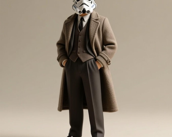 Stormtrooper Detective STL | 3D Printable Noir Figurine | Geek Decor & Pop Culture Collectible