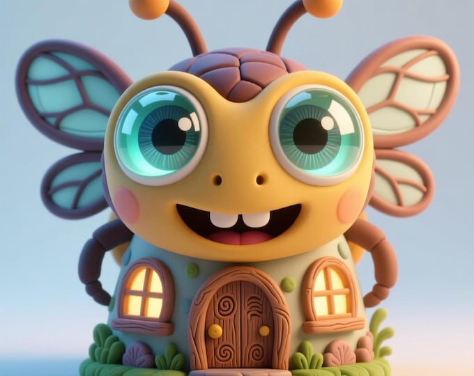 3D Printable Bug House STL File • Whimsical Fairy Garden Decor