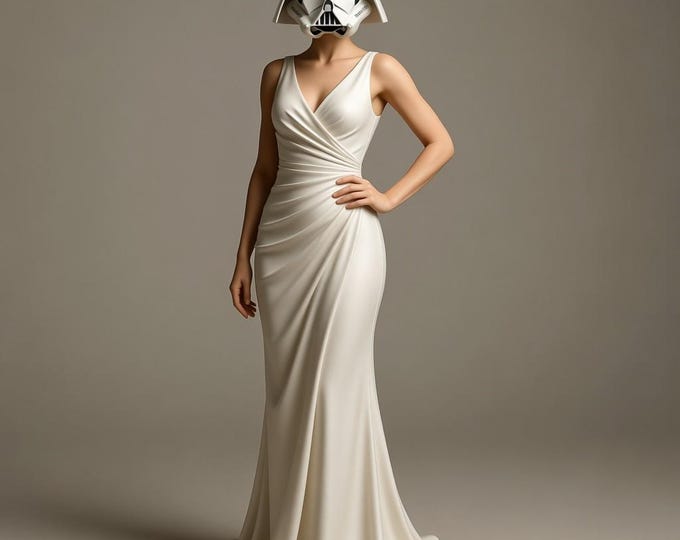 Sci-Fi Bride Figurine STL: Geek Wedding Decor (Digital Download)