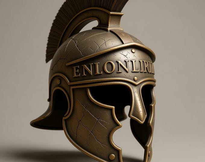 Ancient Roman Gladiator Helmet 3D STL Model - Printable Spartan Armor Design